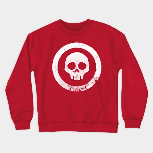 Basic skull White Crewneck Sweatshirt by RealmsOfNowhere